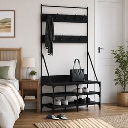 Practical Clothes Rack with Shoe Storage for Small Spaces