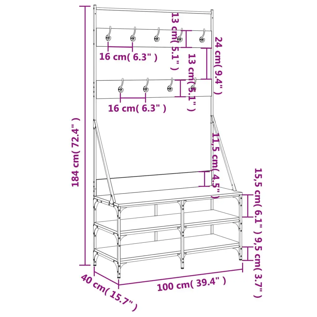 Clothes Rack with Shoe Storage for Small Spaces