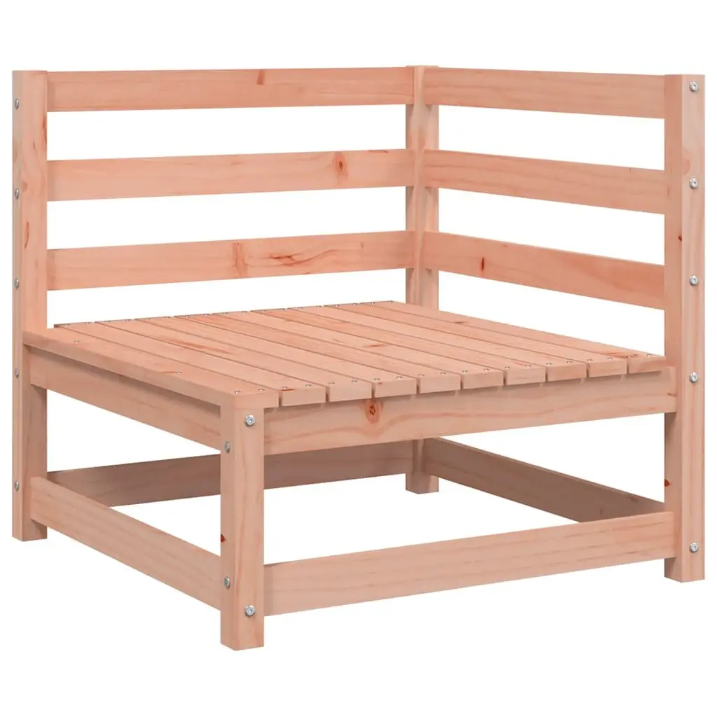 2-Seater Garden Sofa Solid Douglas Wood Modular Brown with Footstool