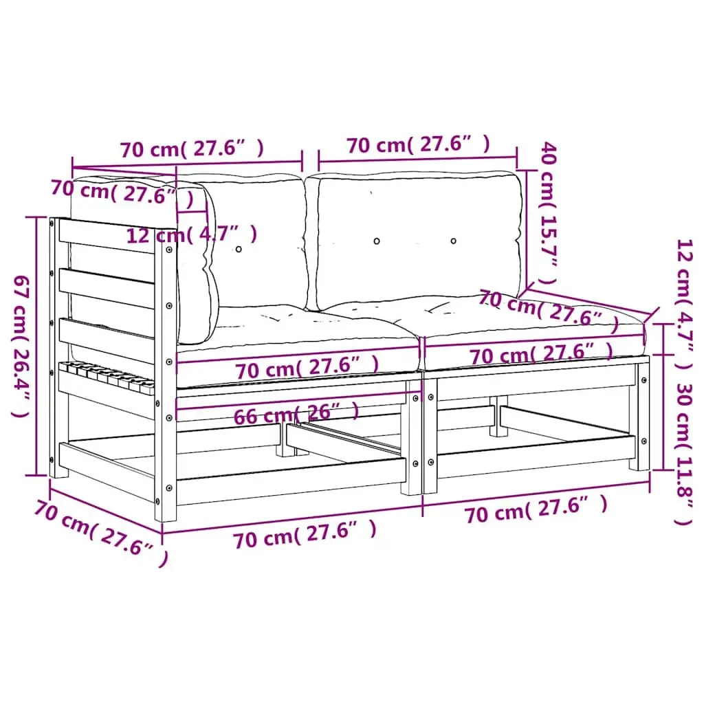 2-Seater Garden Sofa for Outdoor Relaxation