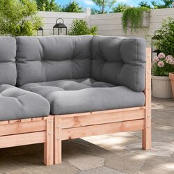 Outdoor Sectional Sofa Corner Unit Solid Wood Garden Furniture with Cushions