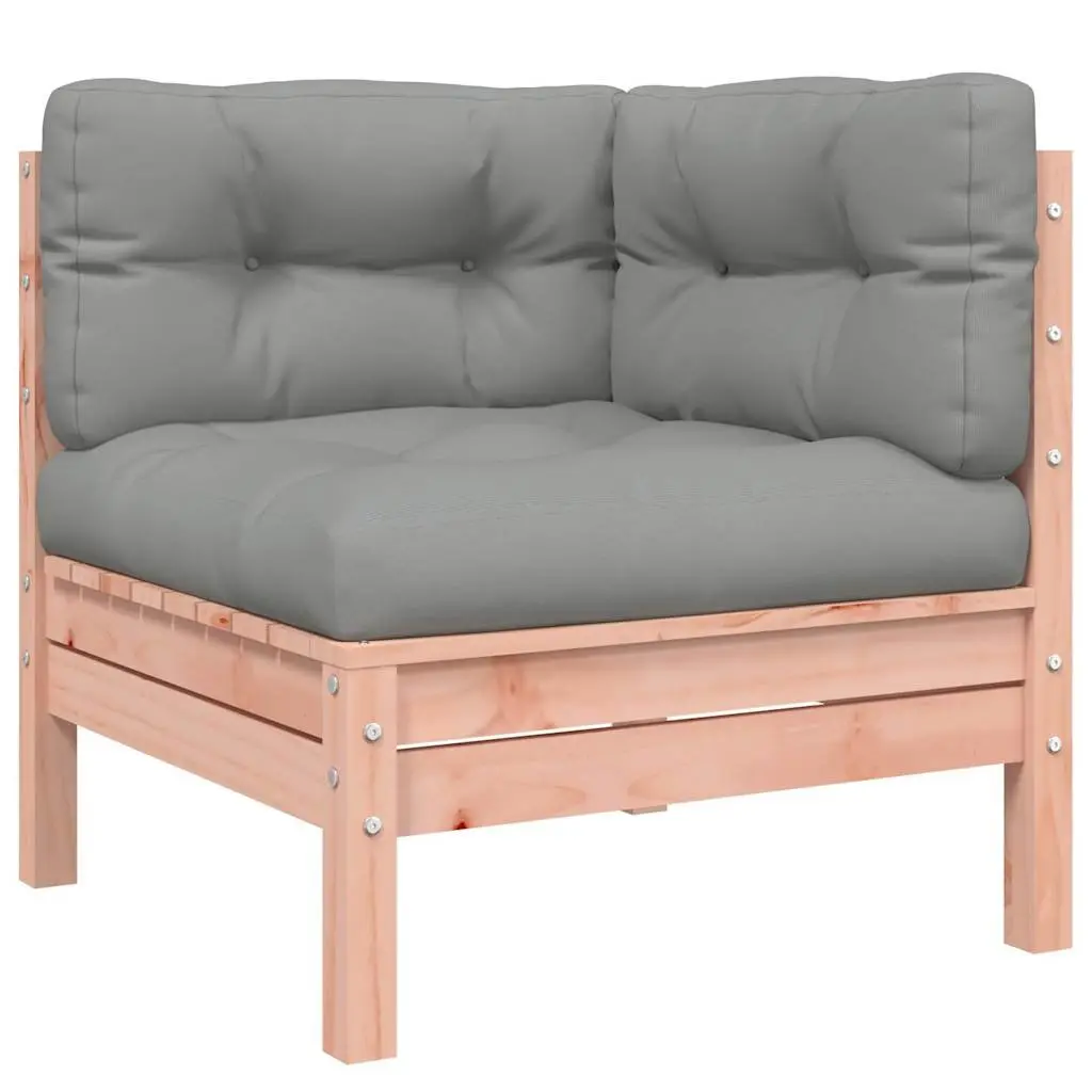 Outdoor Sectional Sofa Corner Unit Solid Wood Garden Furniture with Cushions