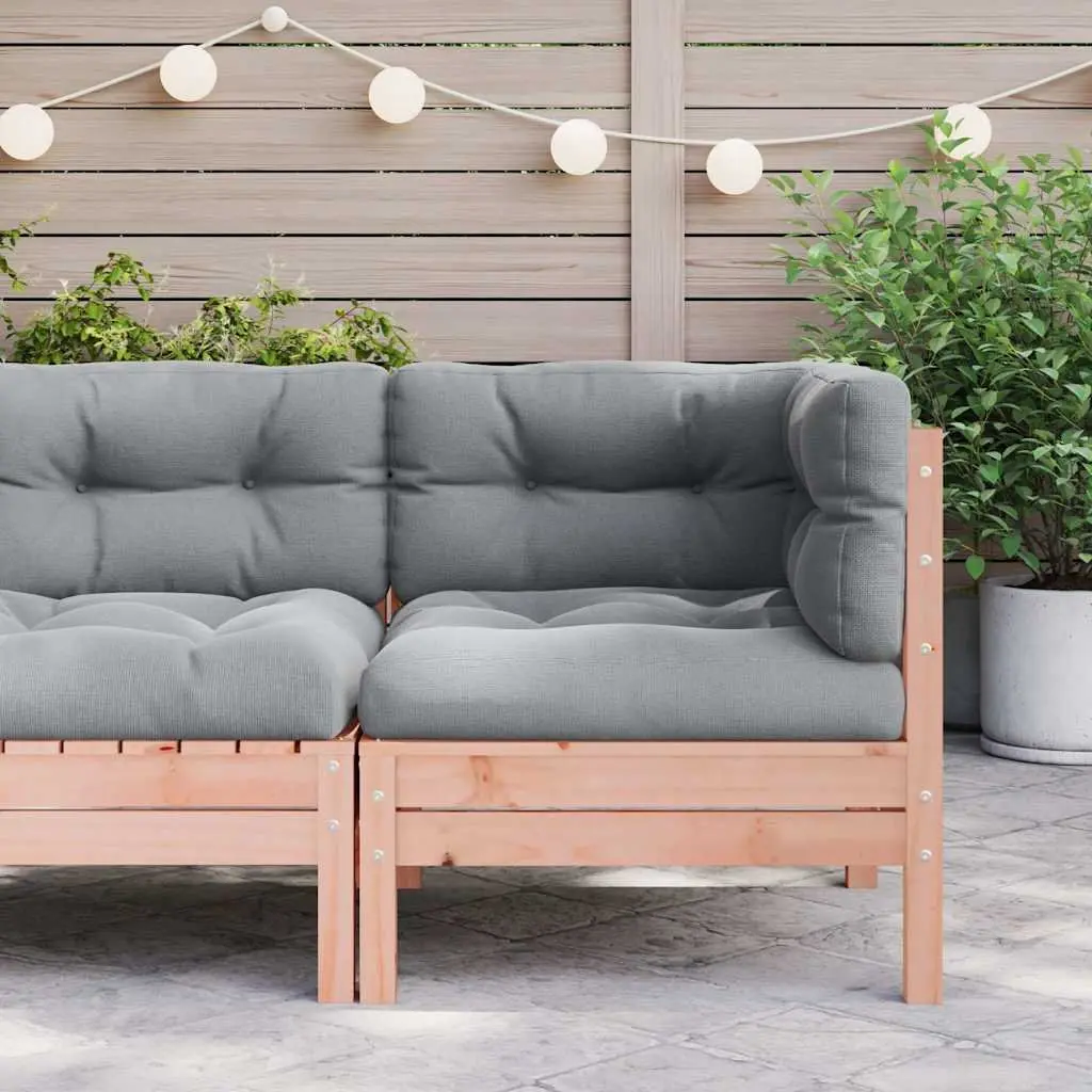 Outdoor Sectional Sofa Corner Unit Solid Wood Garden Furniture with Cushions