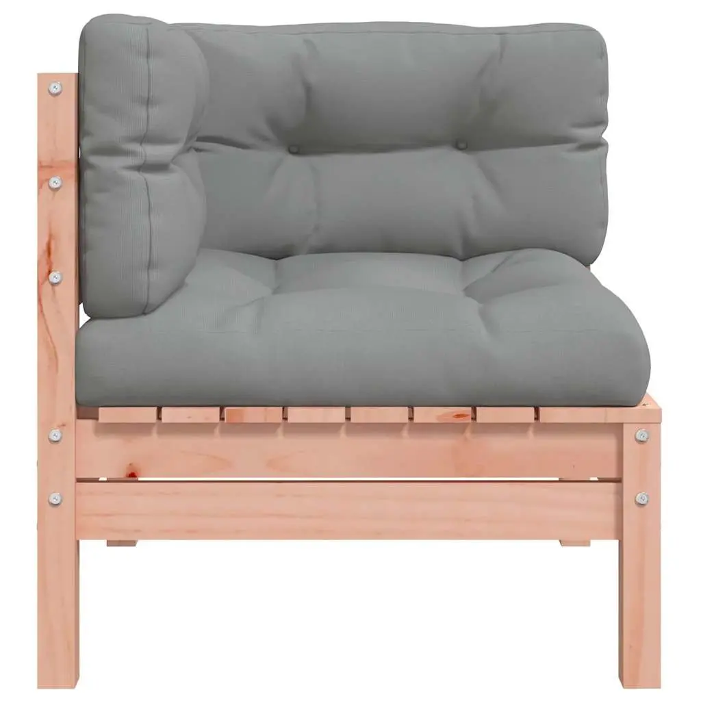 Outdoor Sectional Sofa Corner Unit 2 Pieces Solid Wood Garden Patio Furniture