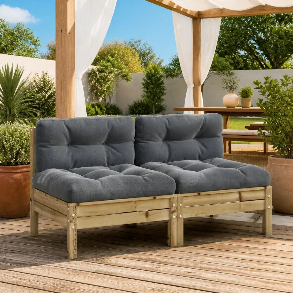 2-Piece Outdoor Sofa for Gardens and Patios