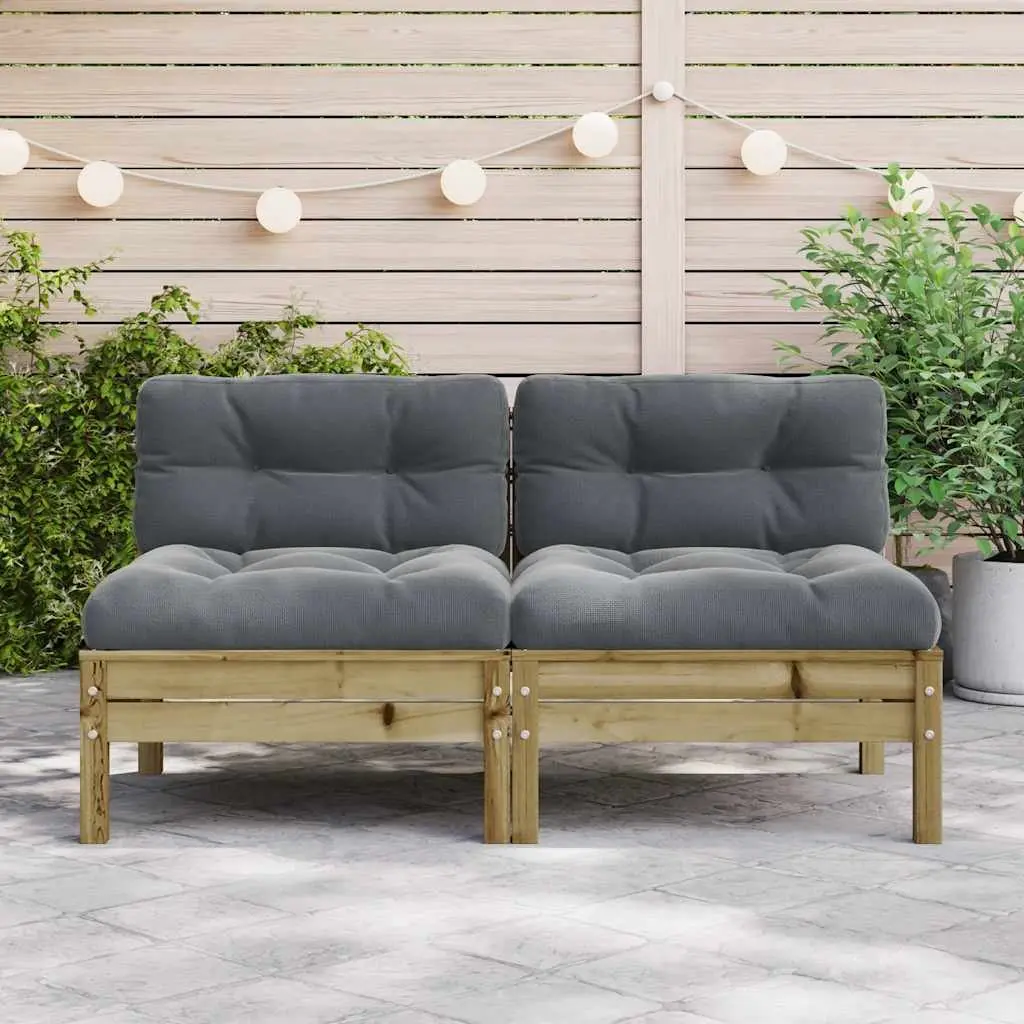 2-Piece Outdoor Sofa for Gardens and Patios