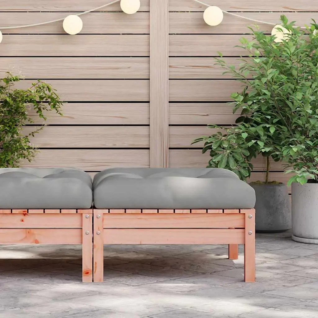 Garden Footstool Solid Wood Outdoor Ottoman Brown