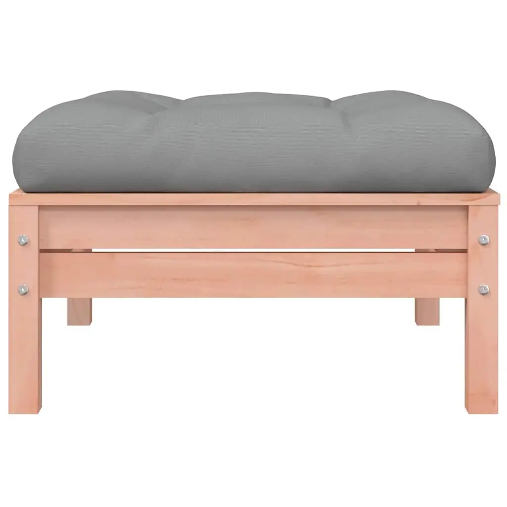 Garden Footstool Solid Wood Outdoor Ottoman Brown