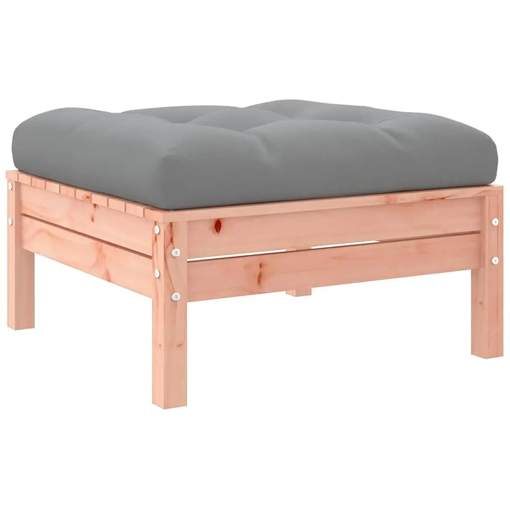 Garden Footstool Solid Wood Outdoor Ottoman Brown