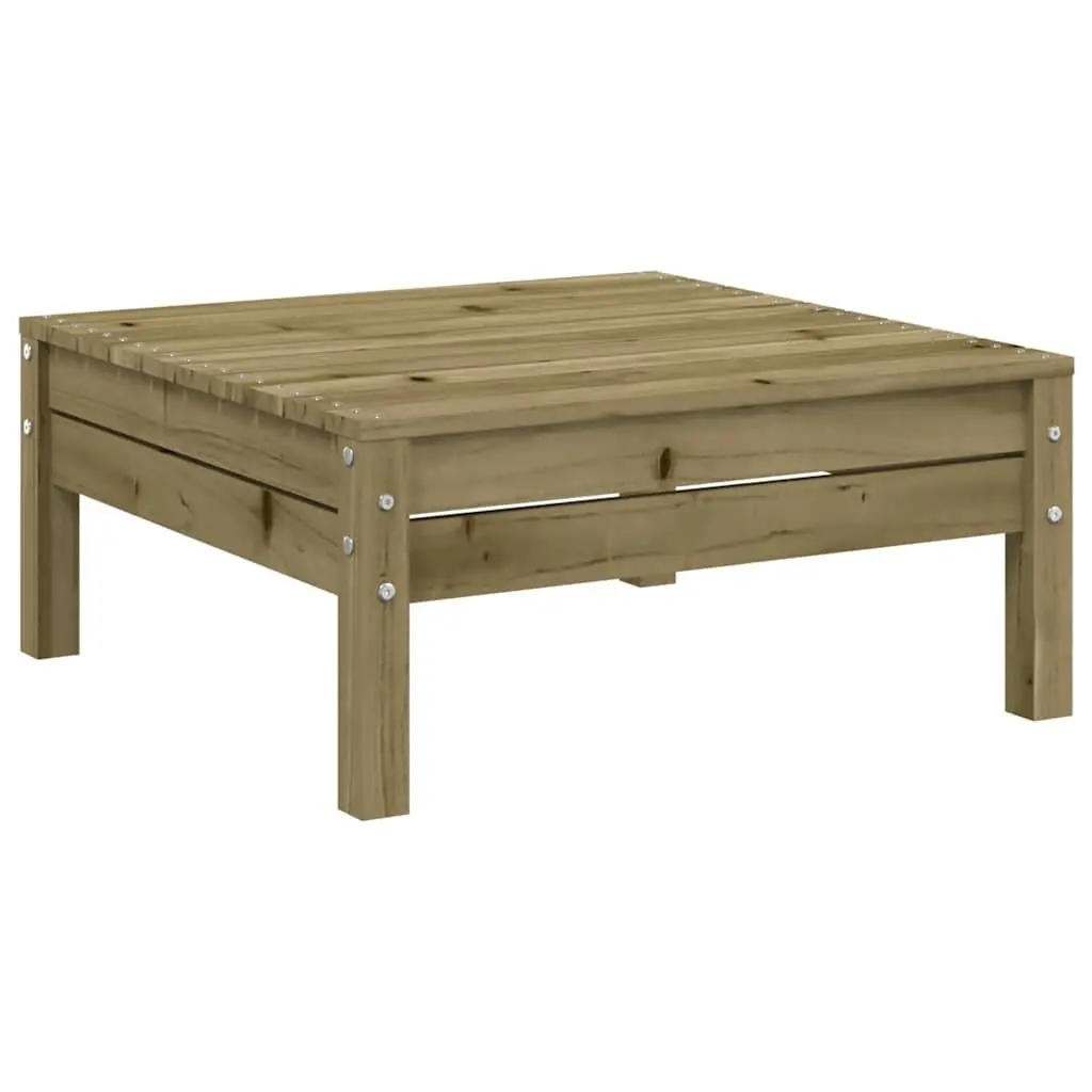 2-Seater Wooden Garden Sofa Impregnated Solid Pine Brown with Cushions and Footstool