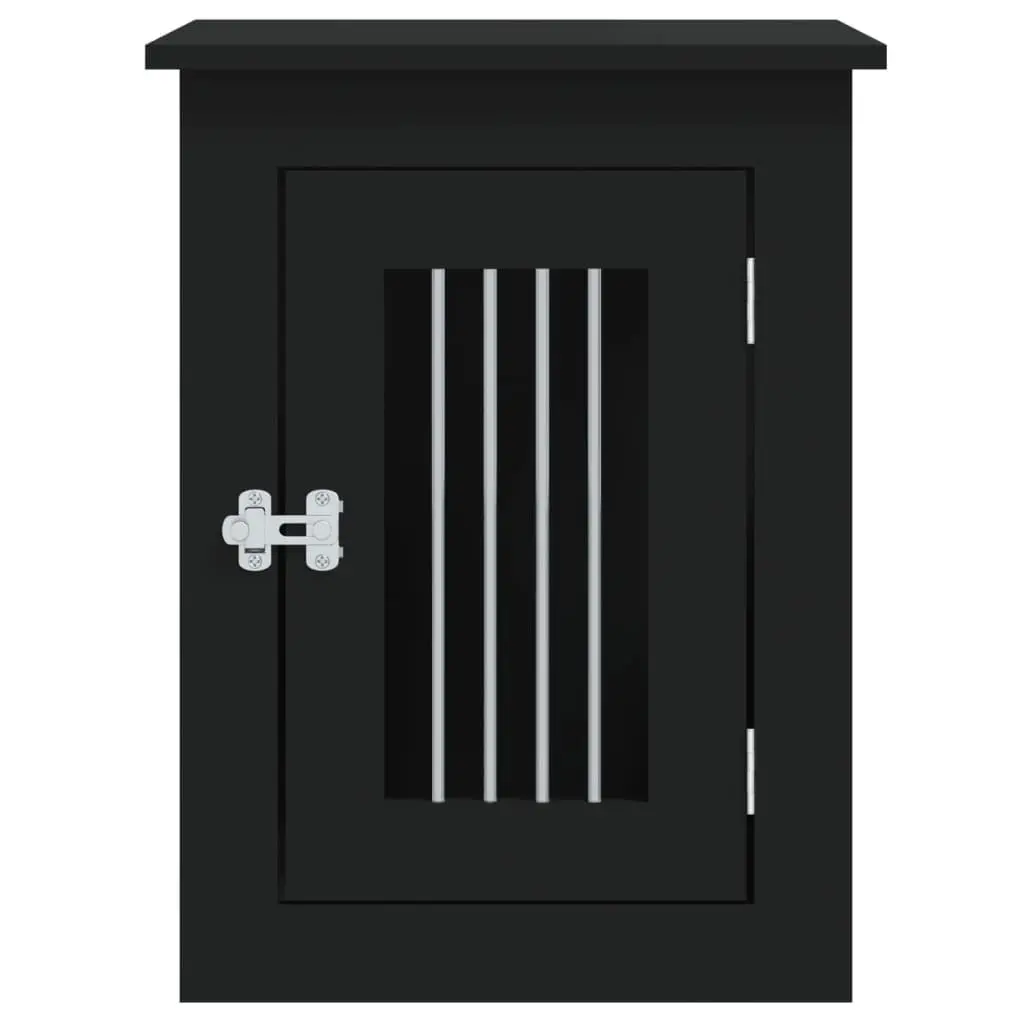 Dog Crate Furniture End Table Black 45x62x59cm Steel Wire Engineered Wood