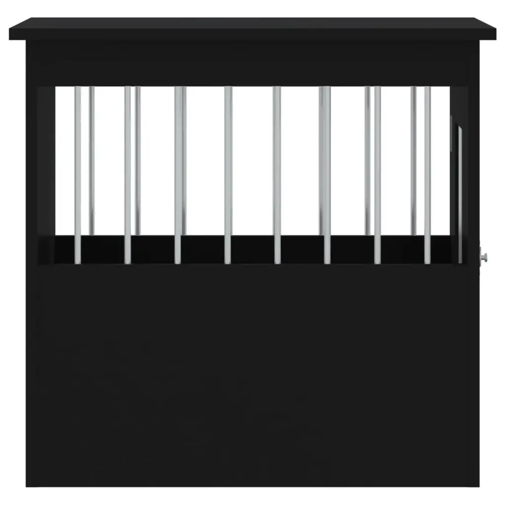 Dog Crate Furniture End Table Black 45x62x59cm Steel Wire Engineered Wood