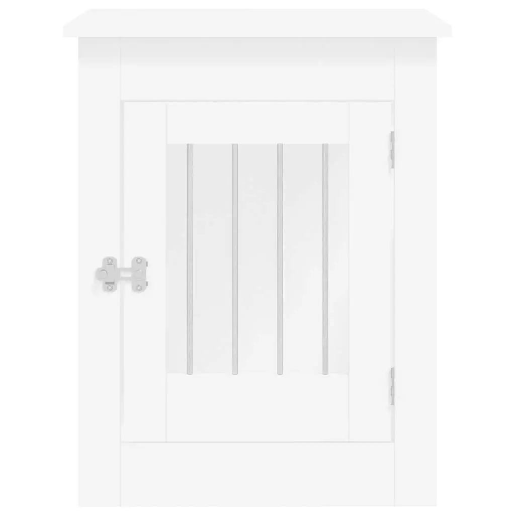 White Dog Crate Furniture with Dual Purpose