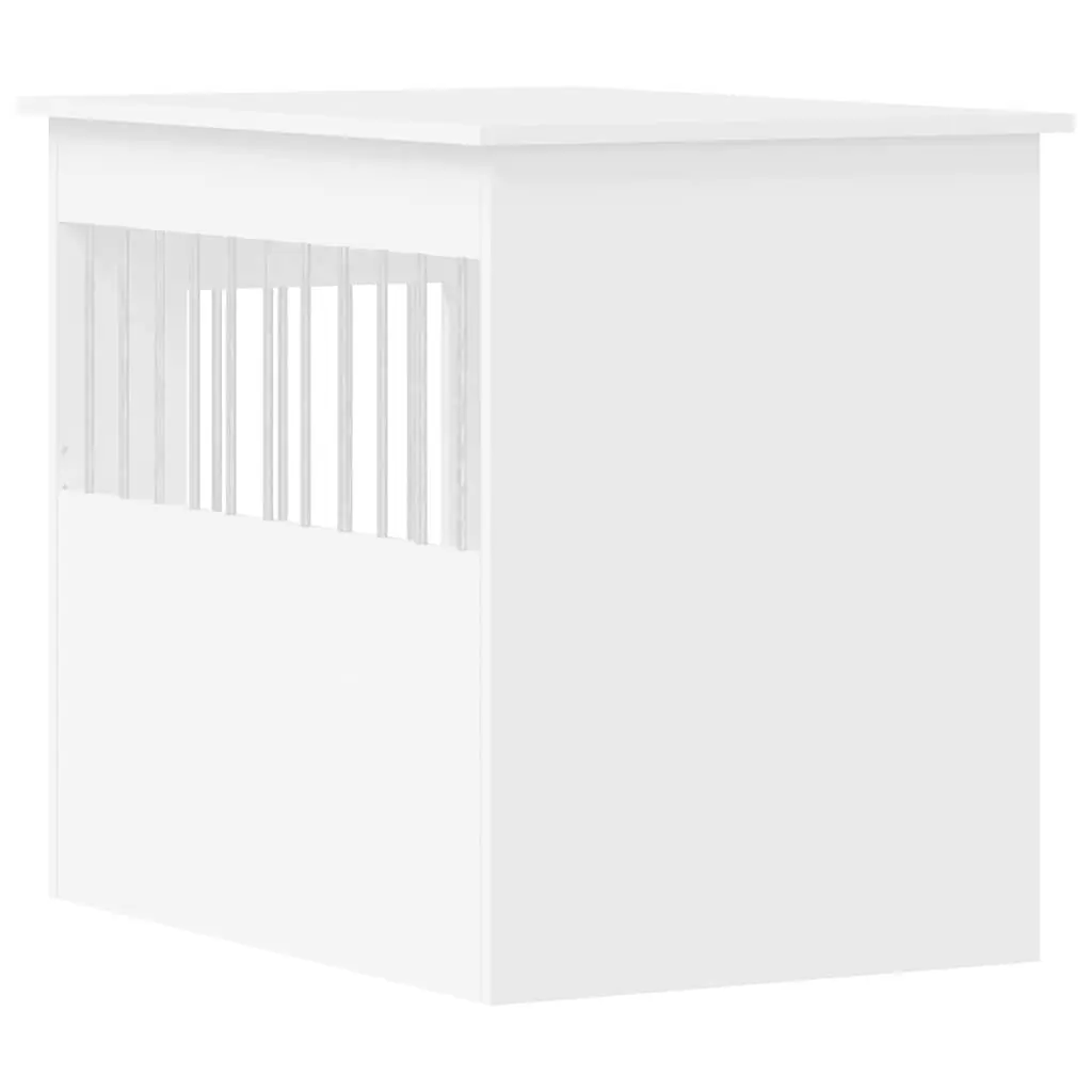 White Dog Crate Furniture with Dual Purpose