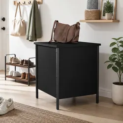 Practical Black Storage Bench for Everyday Use