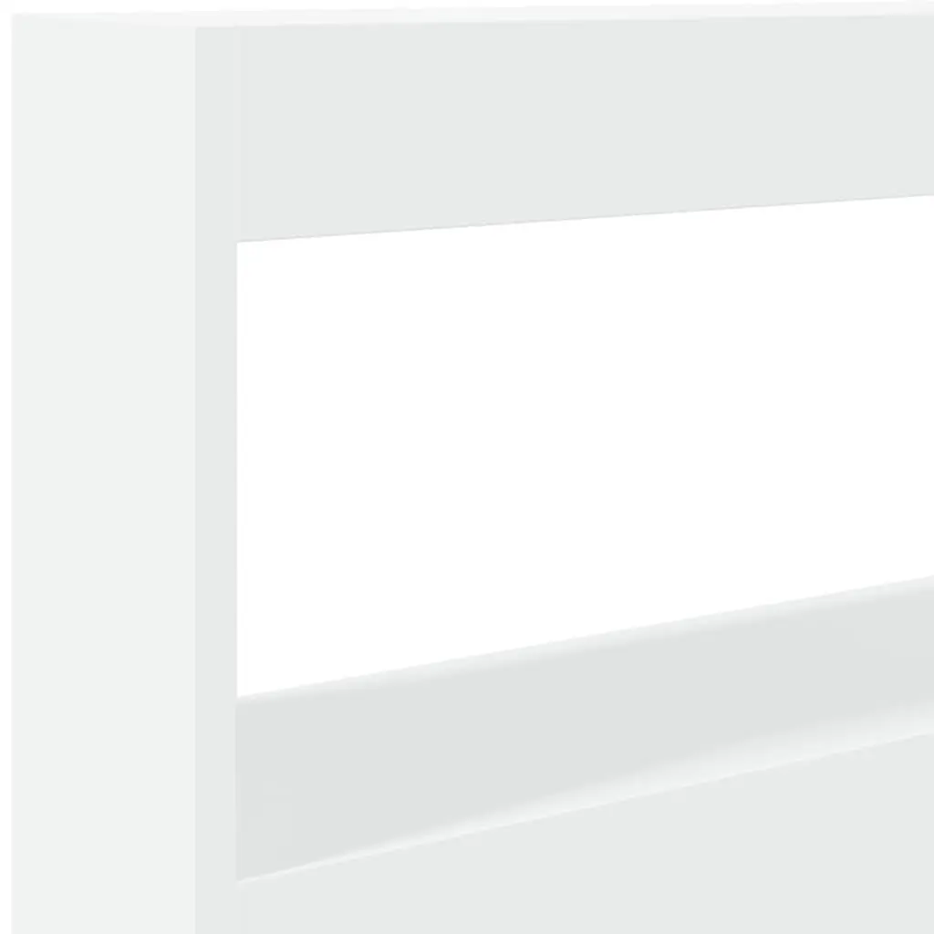 RGB LED Headboard Cabinet White 100cm Engineered Wood Modern Storage with Compartment for Bedroom
