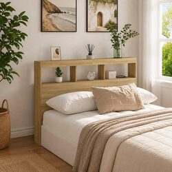 Practical RGB LED Headboard Cabinet for Every Bedroom 140cm