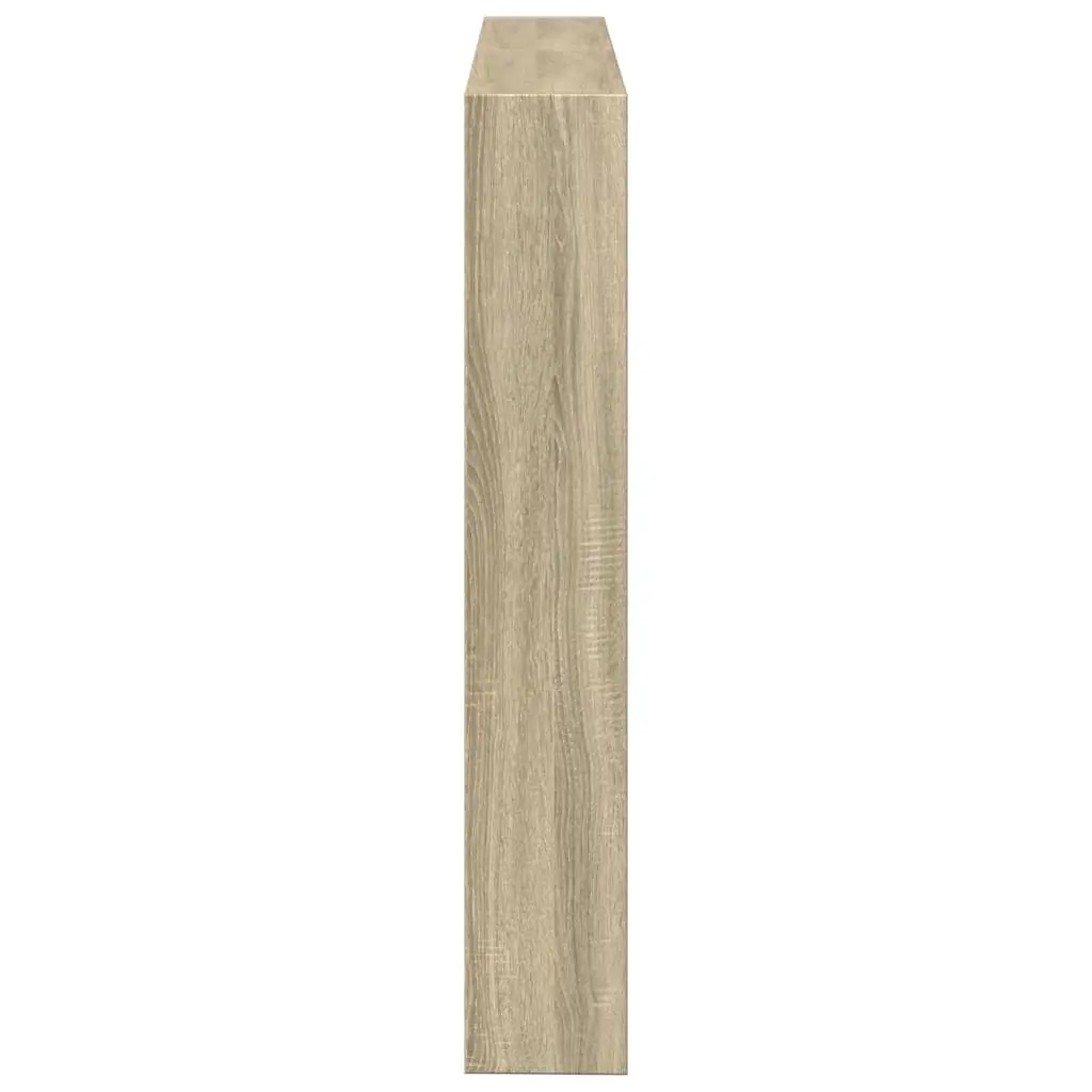 Sonoma Oak Headboard Cabinet 140cm Storage RGB LED Lights Engineered Wood Bedroom Furnishing