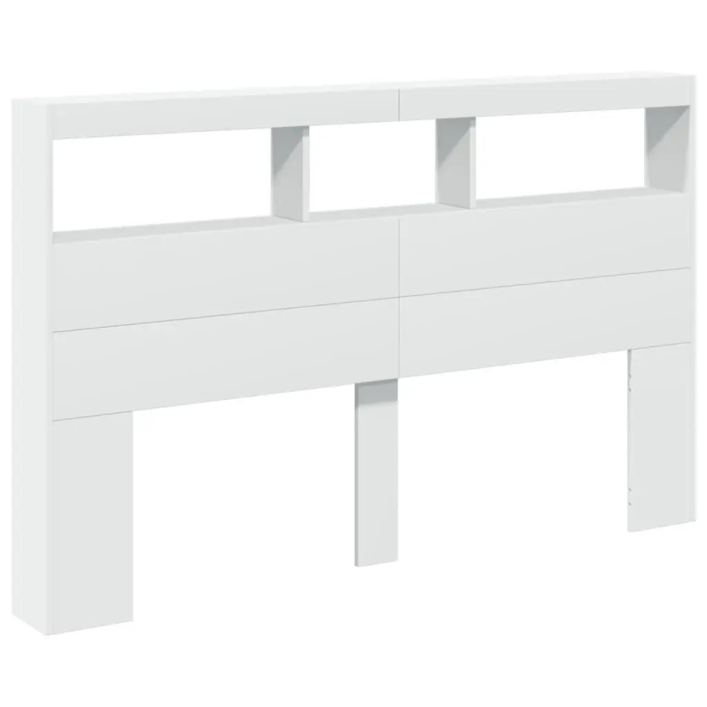 Headboard Cabinet with LED Lighting for Bedrooms