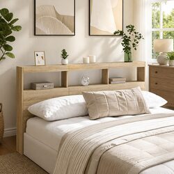Versatile Headboard Cabinet with LED Lights for Every Home