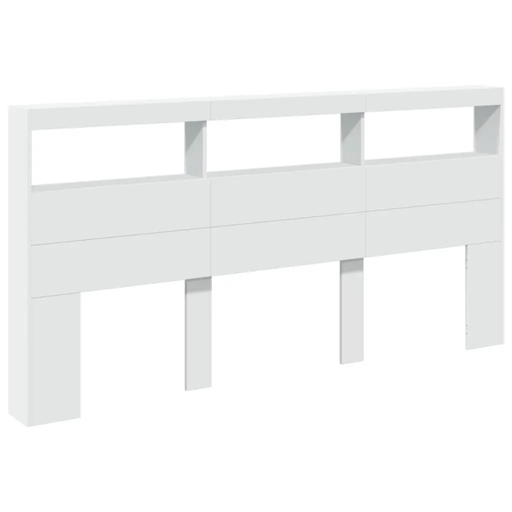 Headboard Cabinet with Integrated LED Lighting