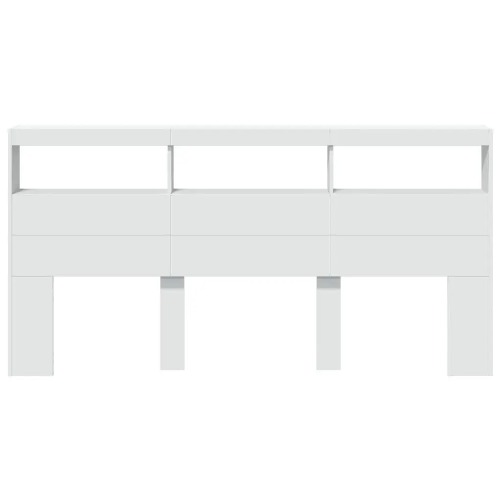 Headboard Cabinet with Integrated LED Lighting