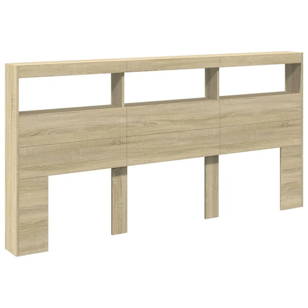 Headboard Cabinet with LED Lights for Real Use