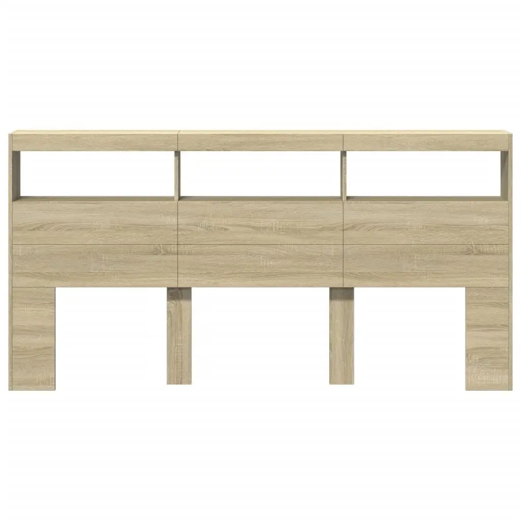 Headboard Cabinet with LED Lights for Real Use