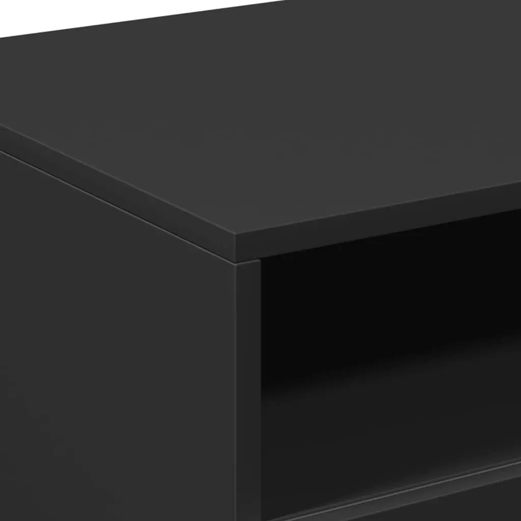 Coffee Table Engineered Wood 90cm Black with RGB LED Lights