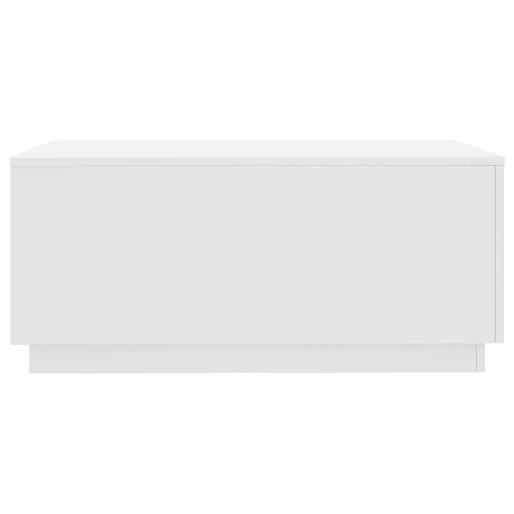 White Coffee Table with Customizable LED Lights