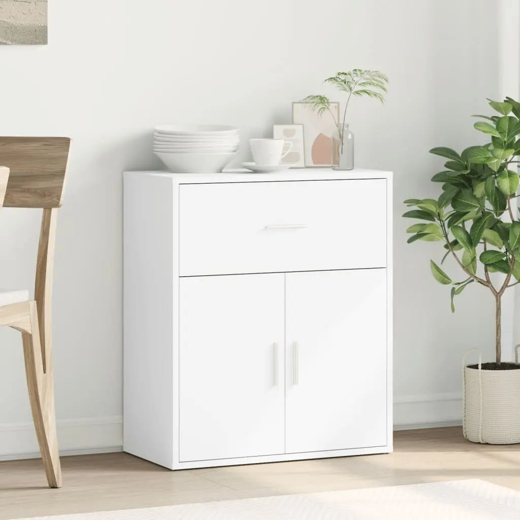 Sideboard Engineered Wood 60x31x70 cm White Storage Cabinet Furniture