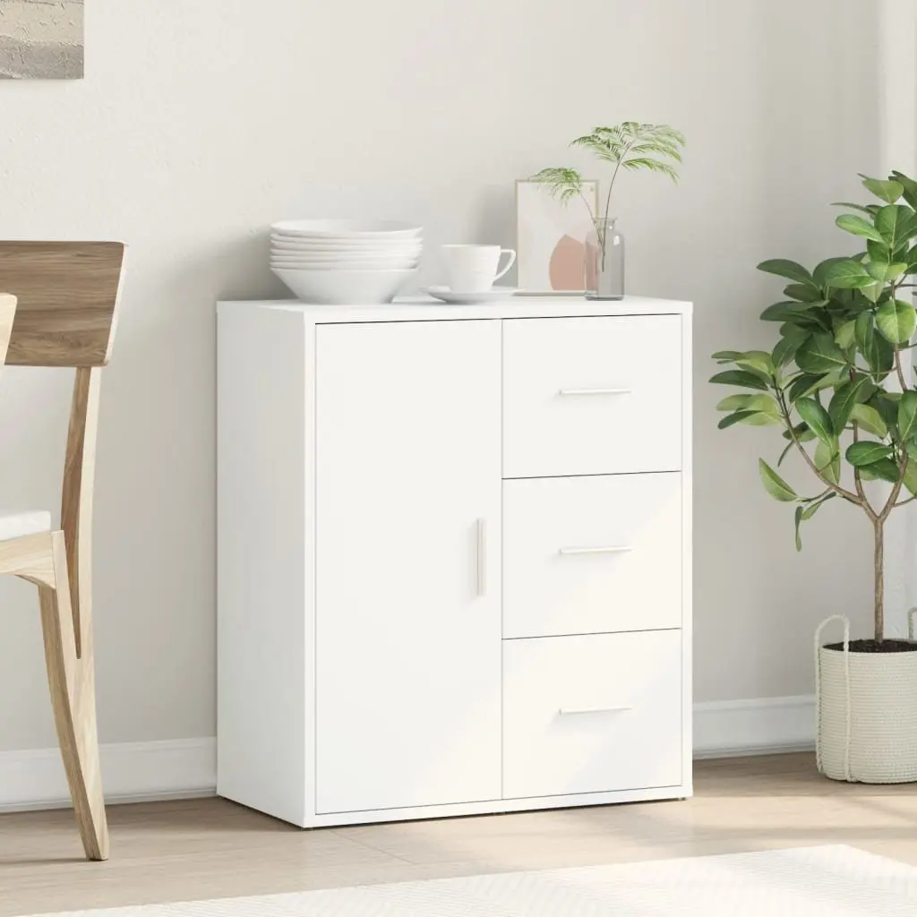 Sideboard Engineered Wood 60x31x70 cm White Storage Cabinet Furniture