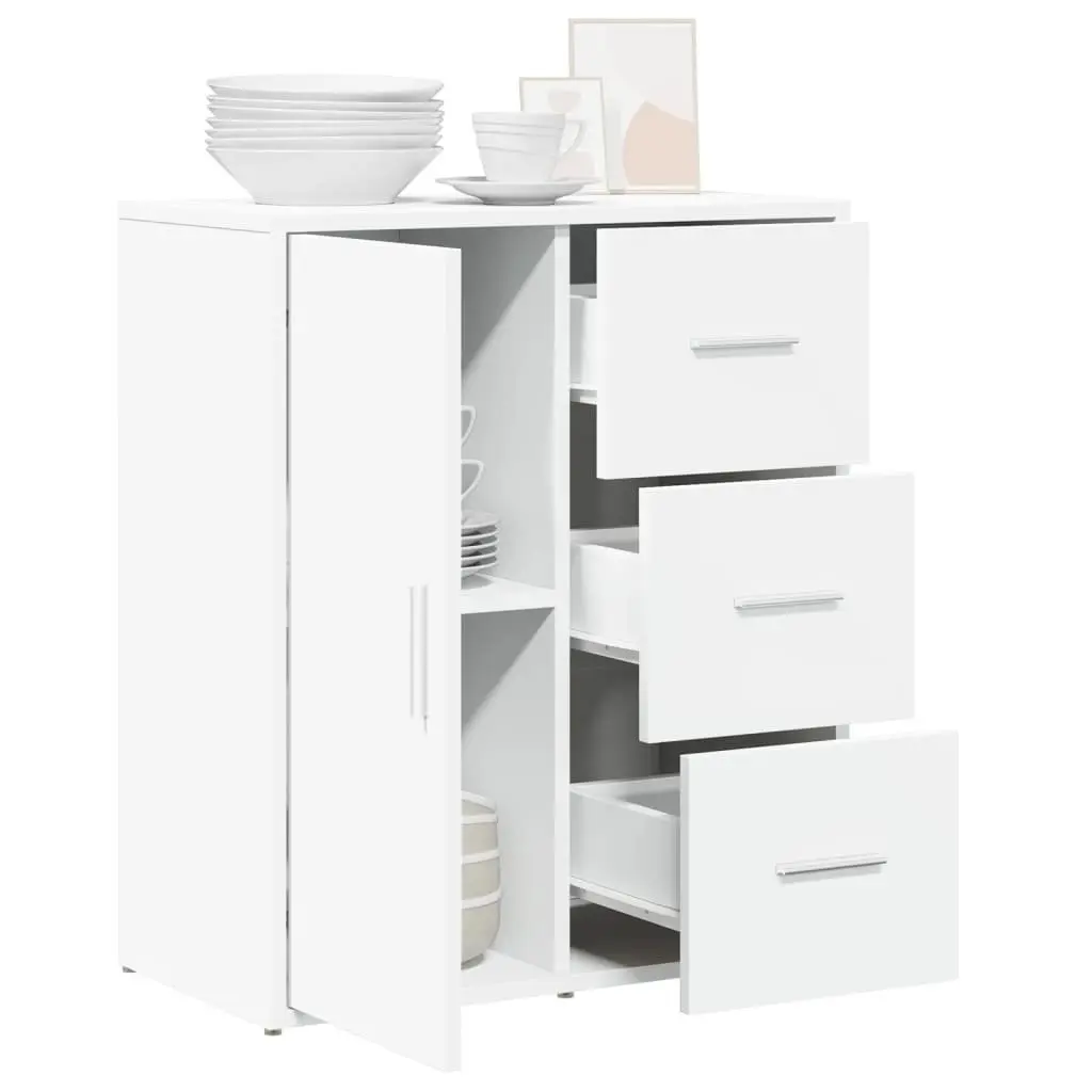 Sideboard Engineered Wood 60x31x70 cm White Storage Cabinet Furniture