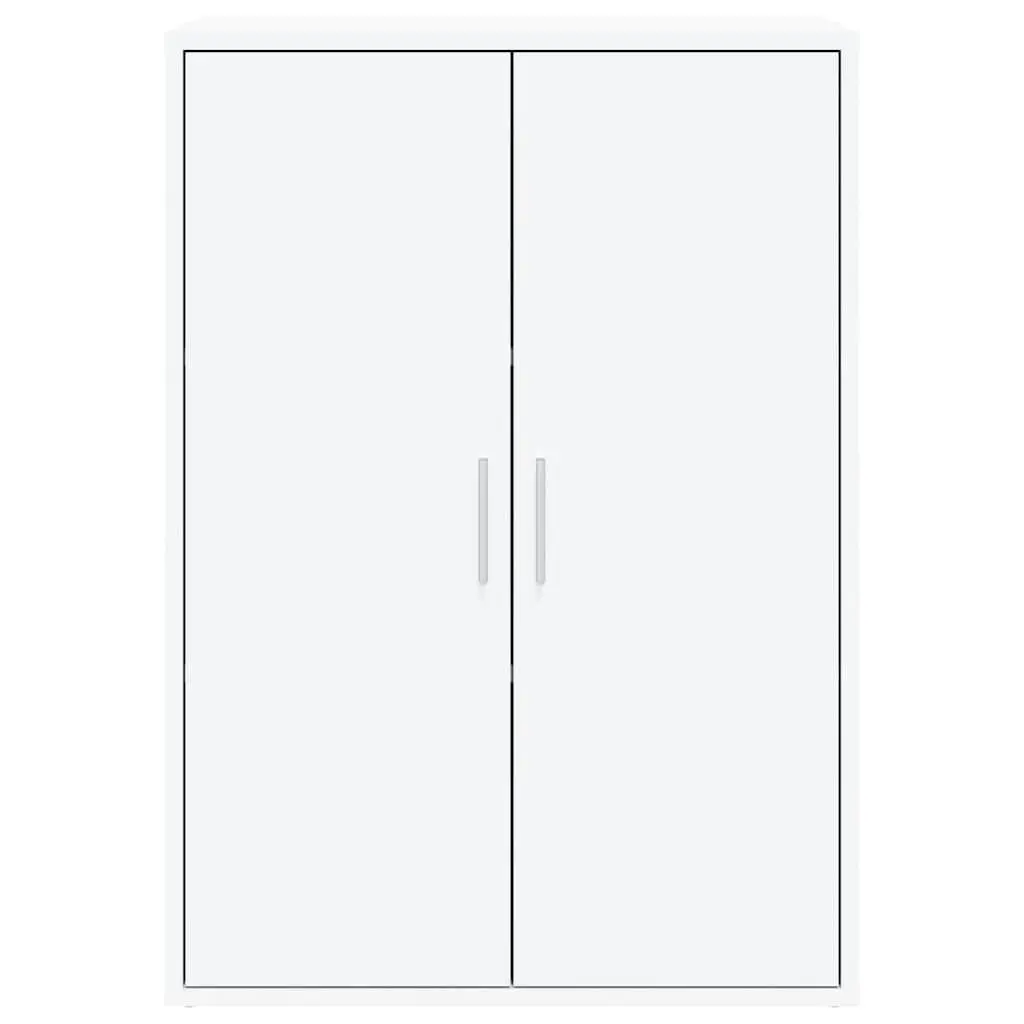 White Engineered Wood Sideboard Storage Cabinet 60x31x84cm Buffet Furniture