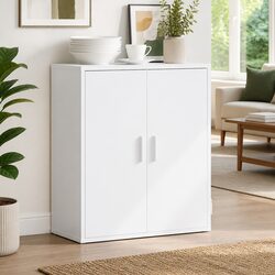 Versatile White Sideboard for Living Rooms and Entryways