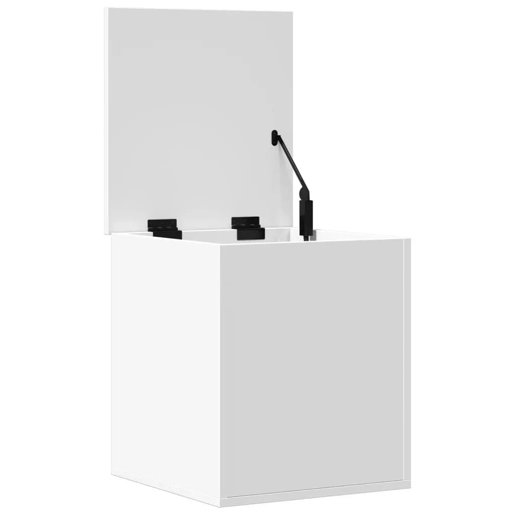 Storage Box Engineered Wood White 40x42x46cm Multifunctional Organizer for Living Room Bedroom