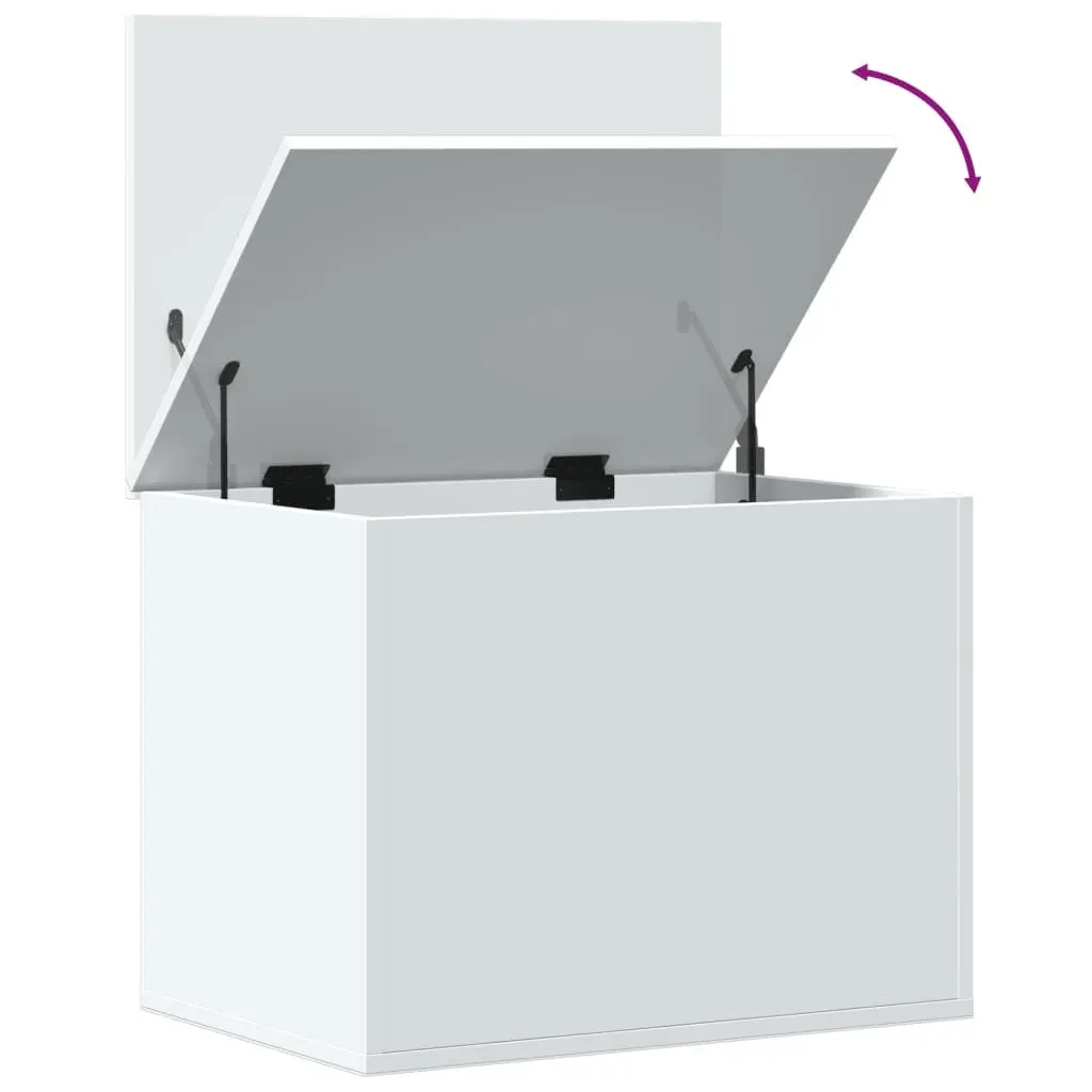 Toy Box Storage Chest Engineered Wood White 60x42x46cm Organiser Furniture