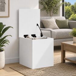 Versatile White Storage Box 30x35x35 cm for Home Use
