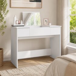 Practical White Dressing Table with Mirror for Daily Use