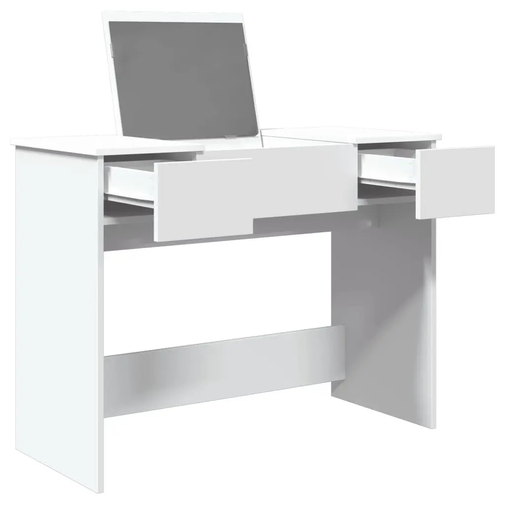 Dressing Table Engineered Wood 100x45x76cm White Modern