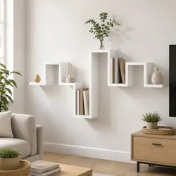Wall Shelf White 104.5x10x43 cm Storage Display Bookcase Organiser Shelving Unit