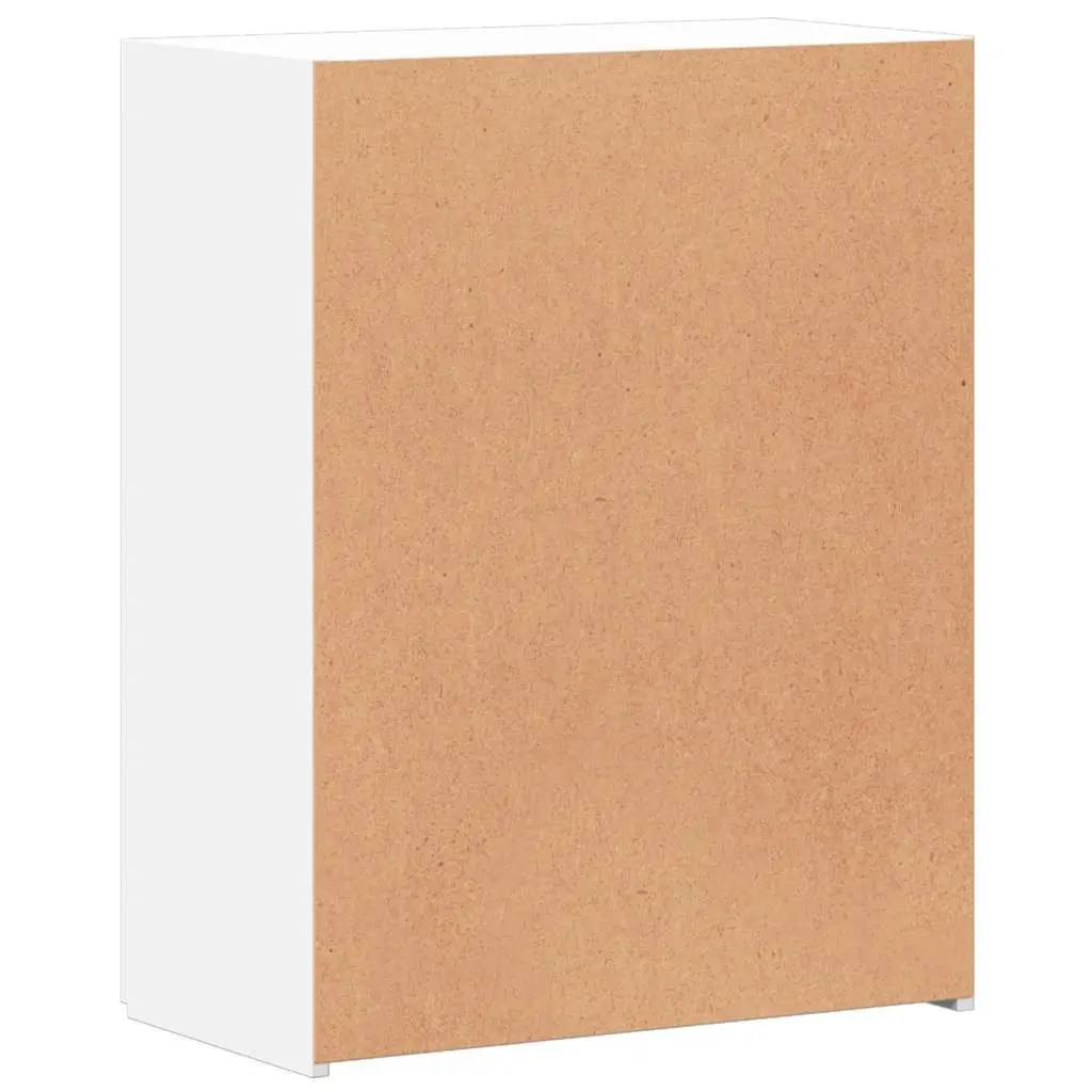 File Cabinet Engineered Wood 60W x 32D x 77.5H cm White Storage Organizer