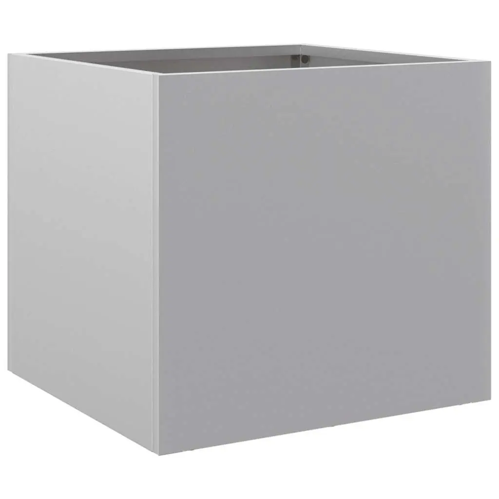 Garden Planters Galvanised Steel 32x30x29 cm Silver 2 Piece