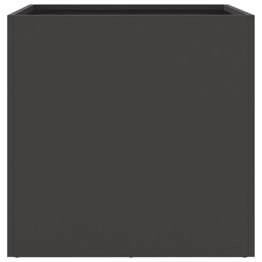 Steel Planters Cold-rolled Steel 42x40x39 cm Black 2 Piece Garden Flower Box