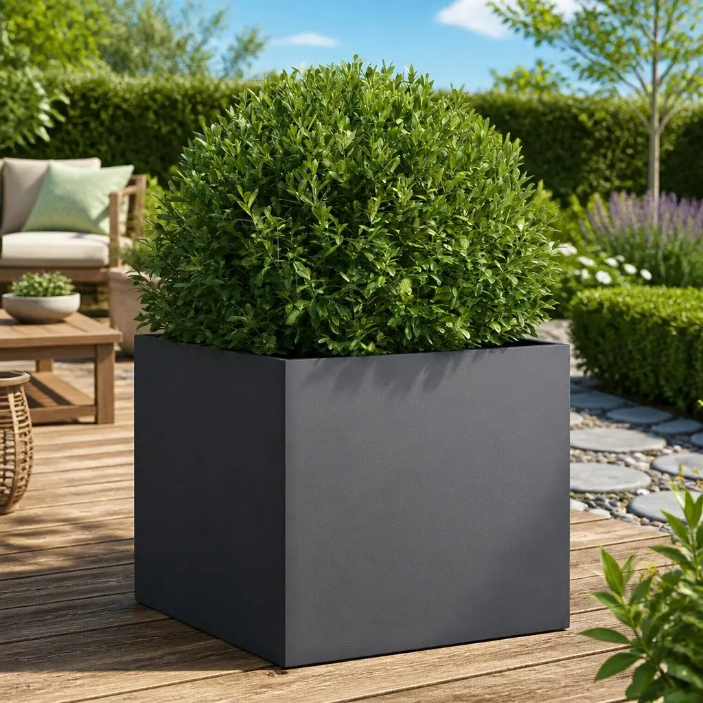 Steel Planter Anthracite Garden Flower Box Raised Bed Outdoor Pots Decorative