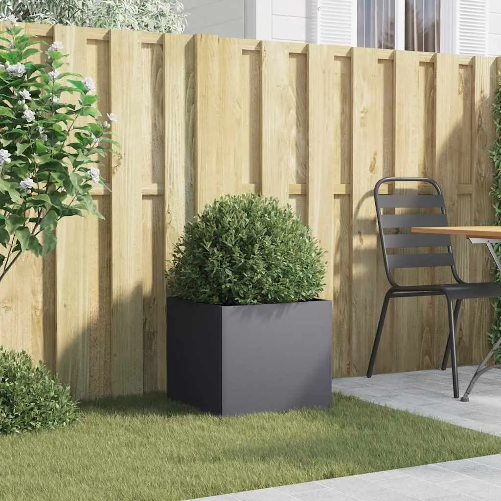 Steel Planter Anthracite Garden Flower Box Raised Bed Outdoor Pots Decorative