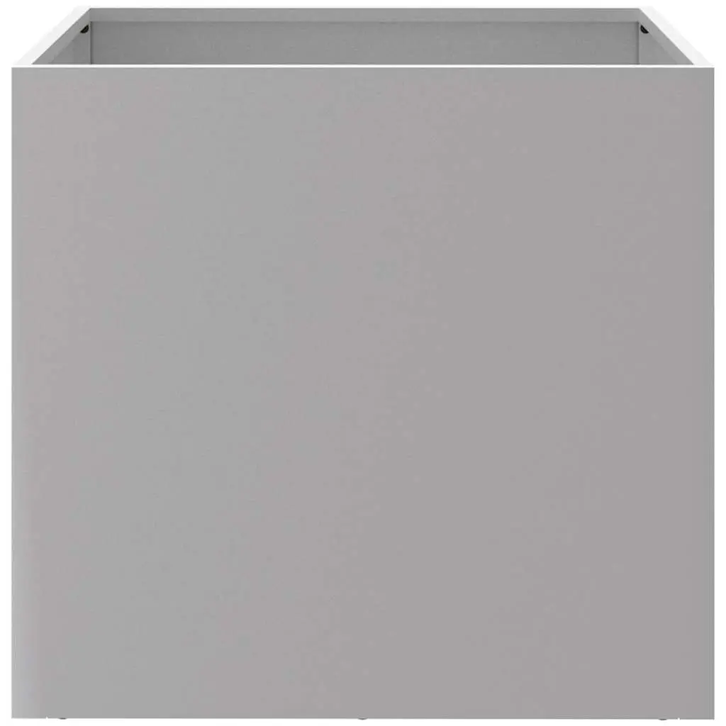 Raised Bed Planter Galvanised Steel 39cm Height 42cm Width 40cm Depth Silver for Balcony Patio Garden Decor