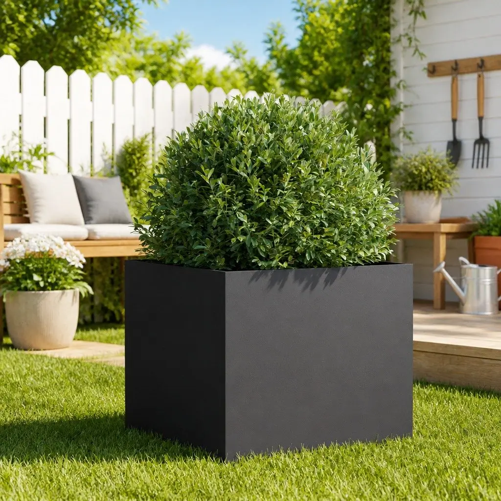 Steel Planter Black Raised Garden Bed Flower Box Pot Container Outdoor Decor