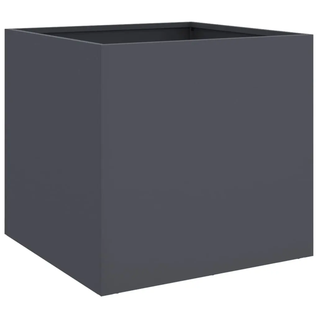 Steel Planter Cold-Rolled Steel 49 x 47 x 46 cm Anthracite Colour Garden Raised Bed Flower Box Decoration Outdoor