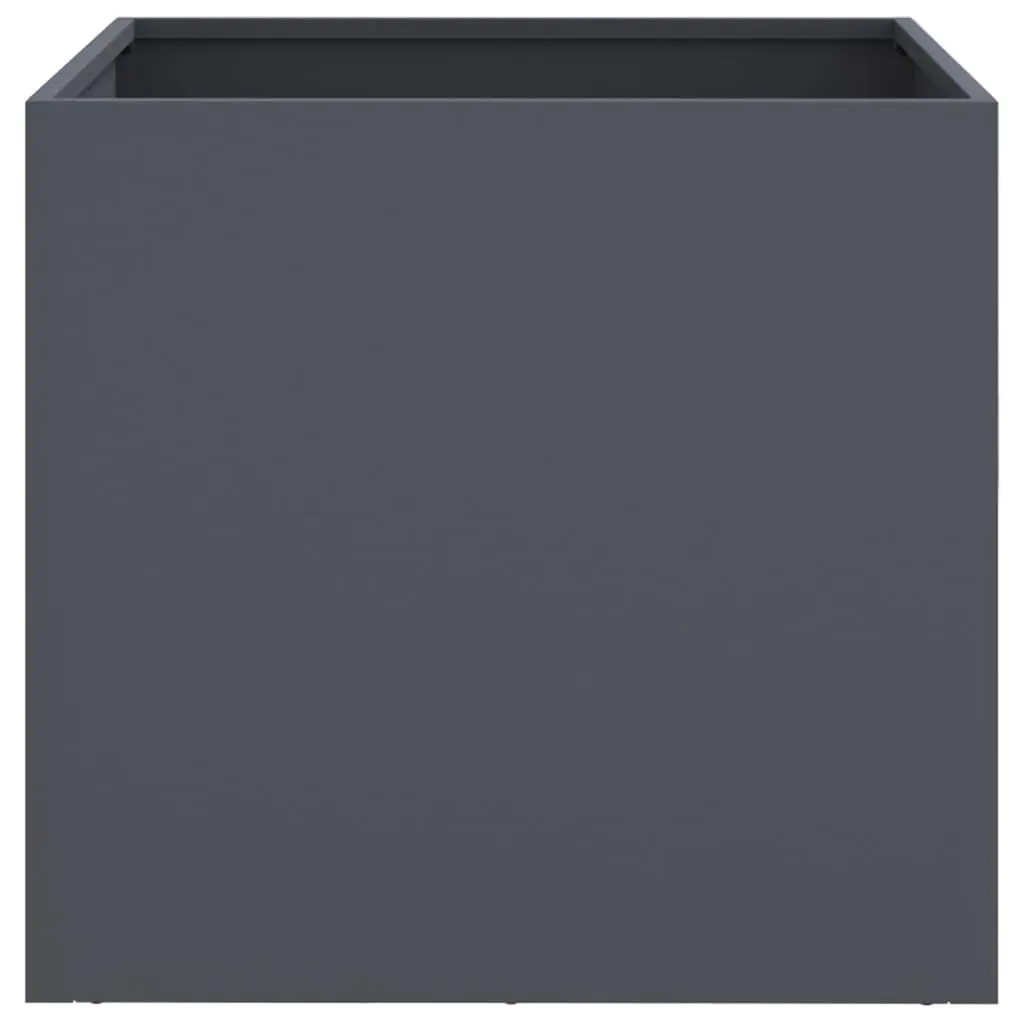 Steel Planter Cold-Rolled Steel 49 x 47 x 46 cm Anthracite Colour Garden Raised Bed Flower Box Decoration Outdoor